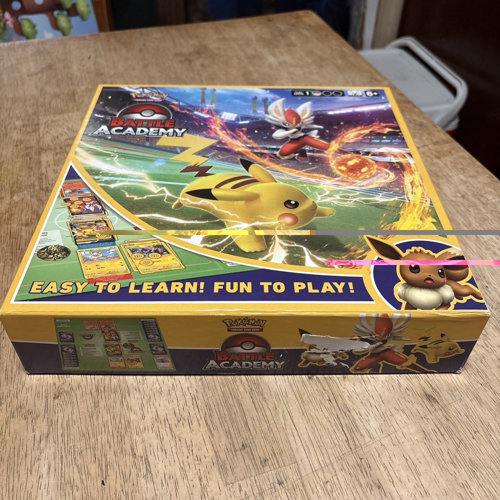Pokemon Battle Academy Board Game 2022 Trading Card Game Pikachu Eevee Set